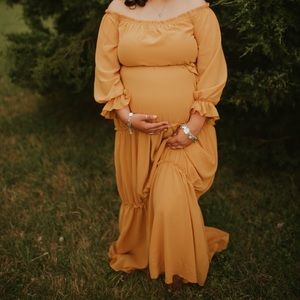 Mustard dress/maternity dress